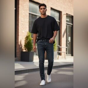 EUC Fried Denim Men’s Black Denim Blue Jeans  Slim - Size 36 X 30”